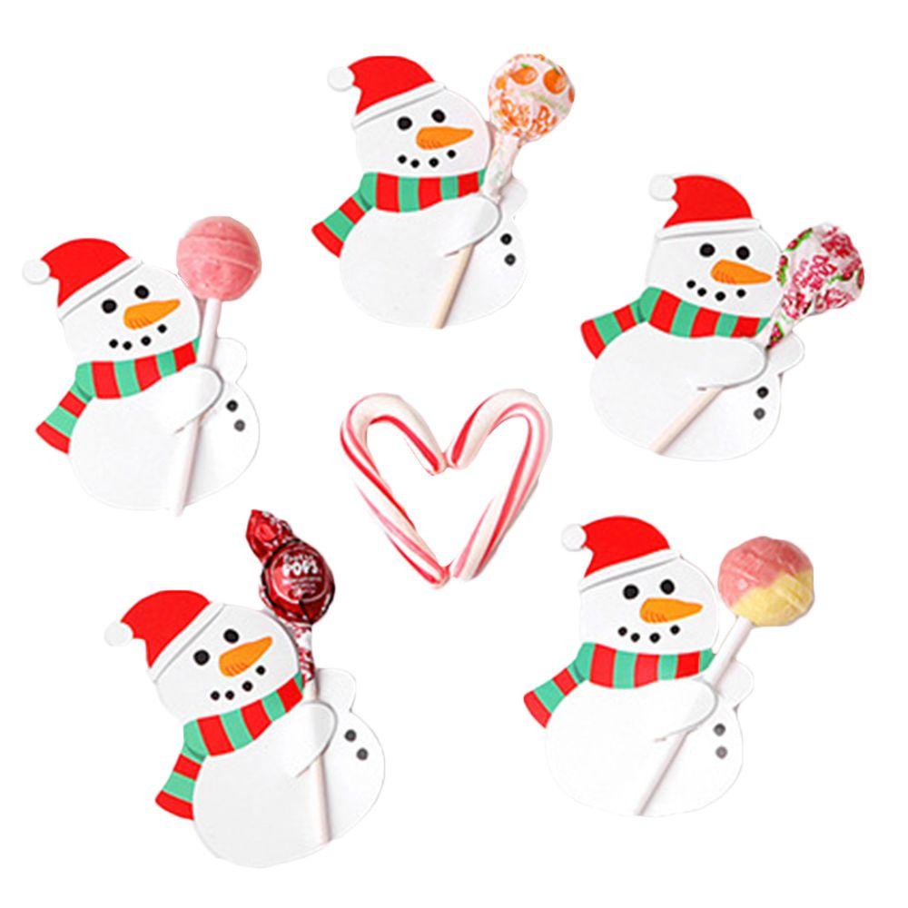 Set 50 Thẻ Trang Trí Giáng Sinh Hình Kẹo Mút Chất Lượng Cao