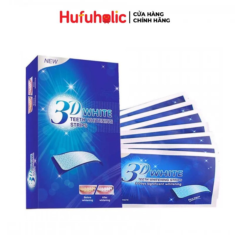 [Mã 155FMCGSALE giảm 7% đơn 500K] Miếng dán trắng răng tiện lợi 3D White Teeth Whitening Strips PHUK24