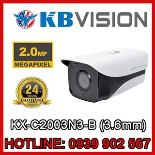 Camera ip hồng ngoại 2.0 megapixel kbvision kx-c2003n3-b