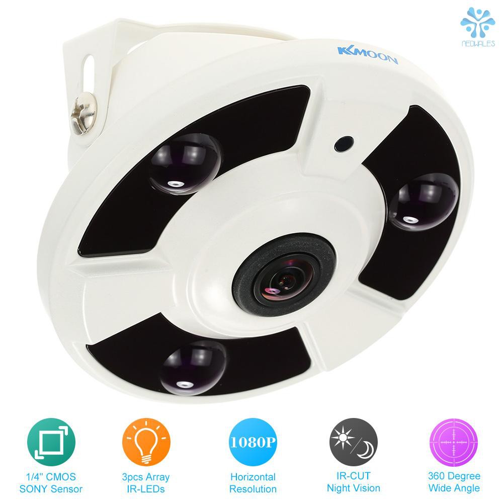 Camera An Ninh Kkmoon Hd 2000tvl 1080p 1.7mm Xoay 360 Độ