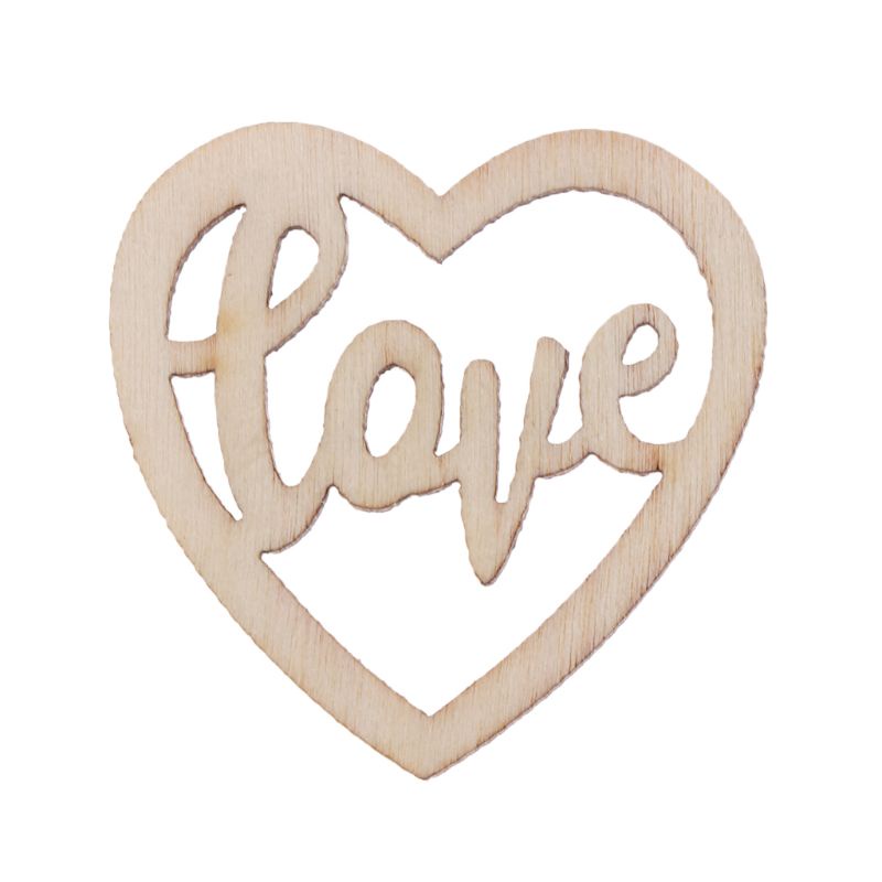 Set 15 Miếng Gỗ Khắc Chữ Love Dùng Để Trang Trí Tiệc Cưới
