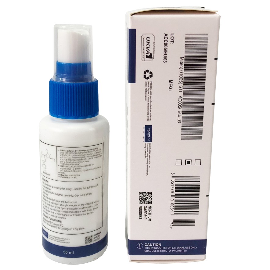 Th uốc trị gầu, nấm ALKIN MITECYN 50ml cho chó mèo