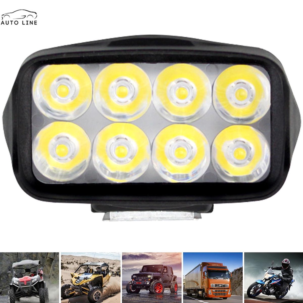 Đèn Pha LED 8 Bóng 12V 1200lm IP67 Chống Thấm Nước IP67 Chuyên Dụng Cho Xe Mô Tô SHOPCYC3316