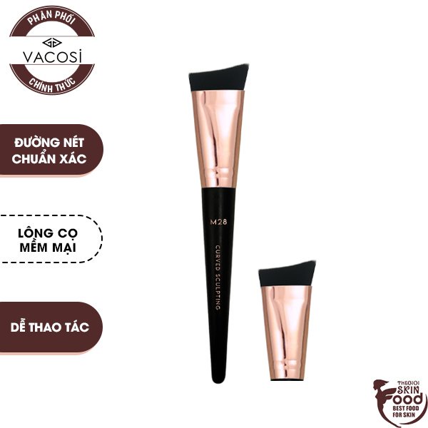 Cọ Tạo Khối Đầu Cong Vacosi Curved Sculpting Brush M28
