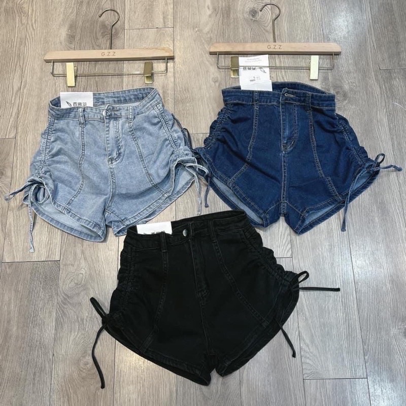 ( Mã 643 ) Quần sooc bò rút dây sườn co dãn hàng đẹp | BigBuy360 - bigbuy360.vn