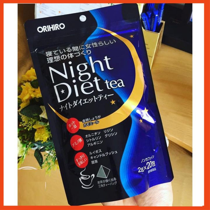 Trà giảm cân Night diet Nhật bản [FREE SHIP]  Trà đêm orihiro
