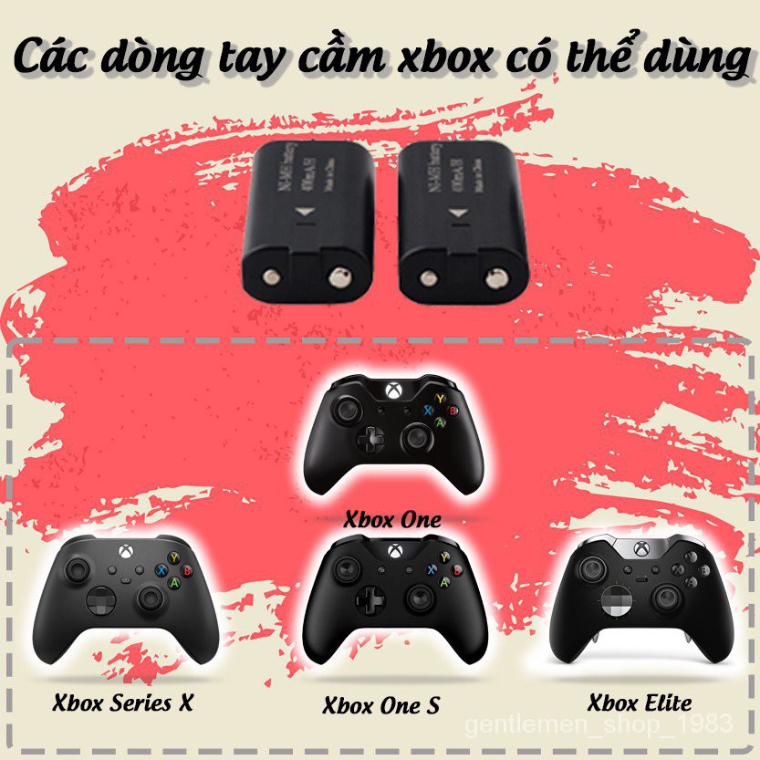 Pin sạc cho Tay Cầm Xbox One, Xbox One S, Xbox Series X, pin sạc xbox chính hãng dobe