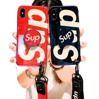 Ốp lưng siêu xịn xò Supreme sang chảnh (iPhone X, Xs, XsMax) - Tặng kèm dây đeo dài, ngắn, Iring Popsocket