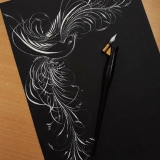 Mực trắng, màu viết calligraphy 30ml