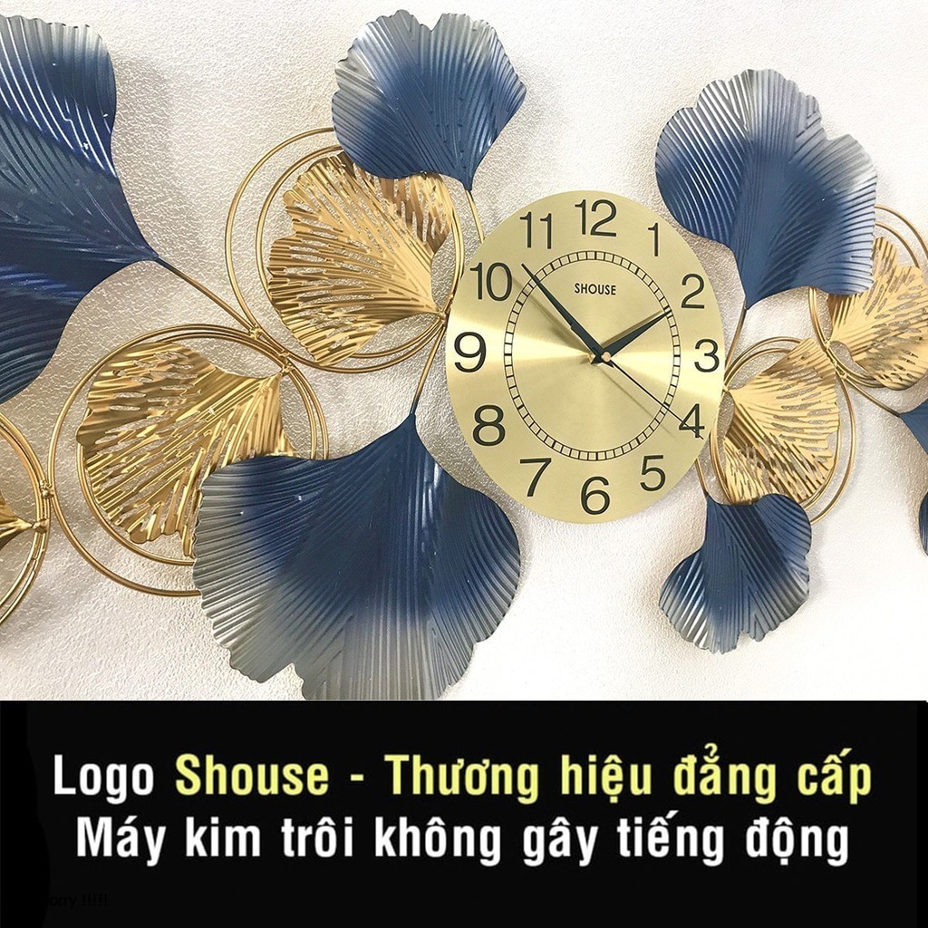 Đồng Hồ Treo Tường Kim Trôi Trang Trí Nội Thất Decor Shouse DC555 phù hợp cho phòng khách hiện đại