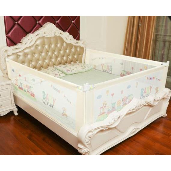Thanh Chắn Giường Cao Cấp Babyqiner Cho Bé Mẫu Mới Nhất Trượt Lên Trượt Xuống