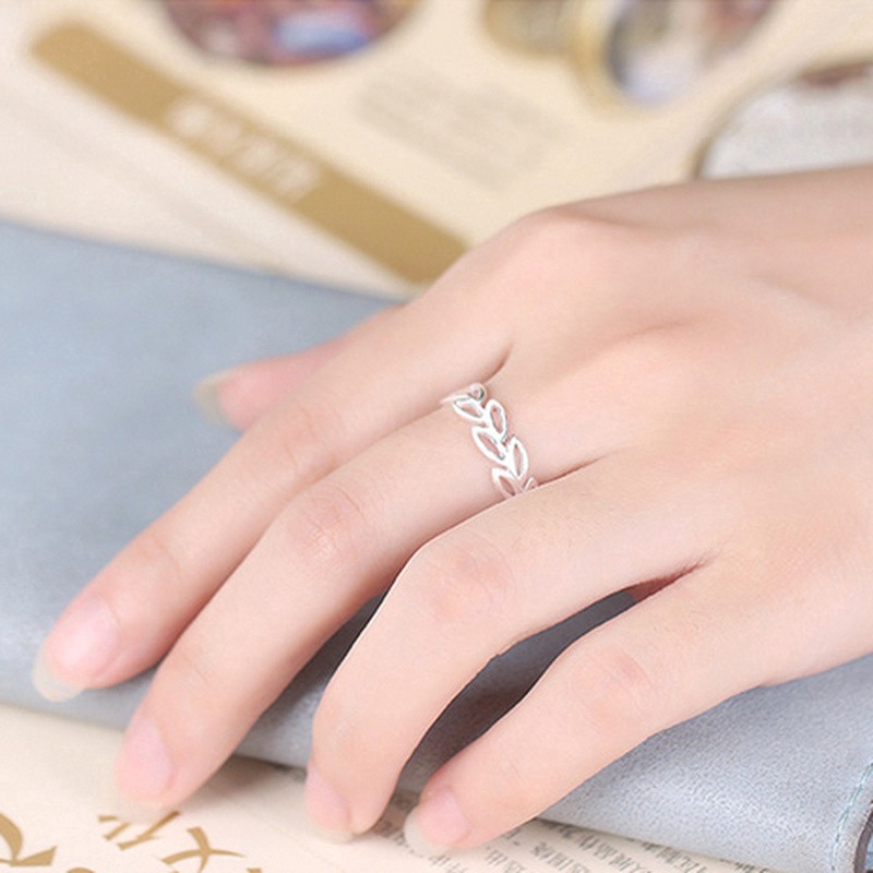 Nhẫn bạc 925 hình chiếc lá thời trang cho nữ 2020 ANTA Jewelry ATJ3048