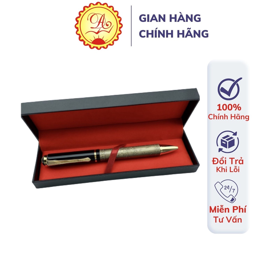 Bút ký Bút mài thầy Ánh 04 cao cấp in hình bát thân kim loại mạ vàng sang trọng