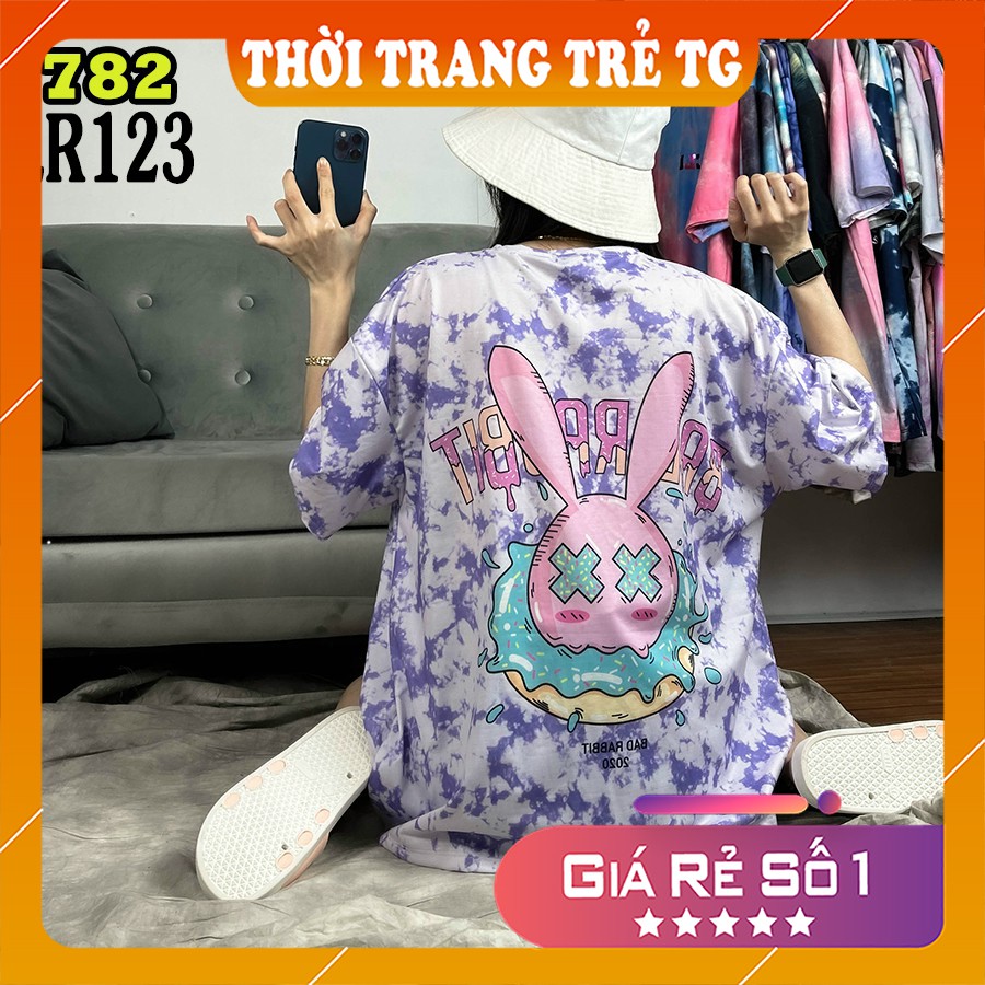 Áo thun loang màu 𝑭𝒓𝒆𝒆𝒔𝒉𝒊𝒑 Áo phông unisex LR123 vải cotton xượt poli co giãn thấm hút tốt, không xù lông