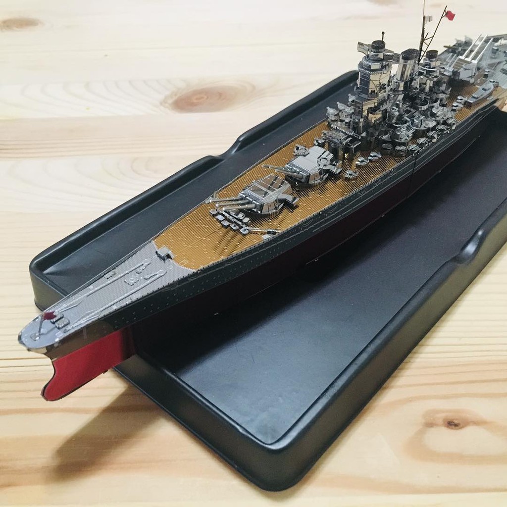 Chưa Ráp Mô Hình Thép 3D Tàu Chiến Thiết Giáp Hạm Nhật Bản Piececool Yamato Battleship