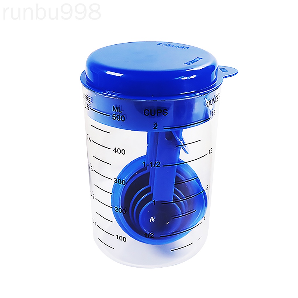 Set 7 Muỗng Đo Lường 500ml Bằng Nhựa Dùng Để Làm Bánh Runbu998