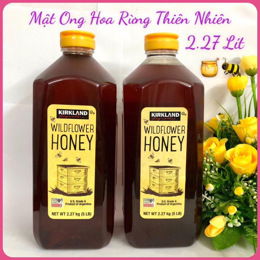 Sale Sốc Mật Ong Thiên Nhiên Hoa Rừng Kirkland Wildflower Honey 2.27 Lít Mỹ [Date 11/2023]