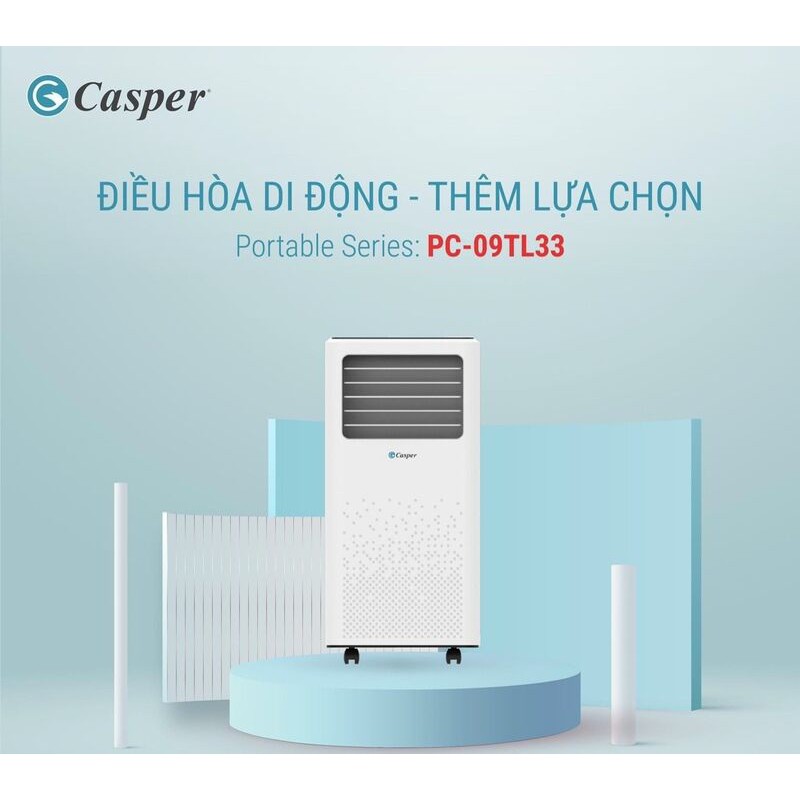 Máy lạnh di động Casper PC-09TL33 (1.0 HP) (Miễn phí giao tại HCM-ngoài tỉnh liên hệ shop)