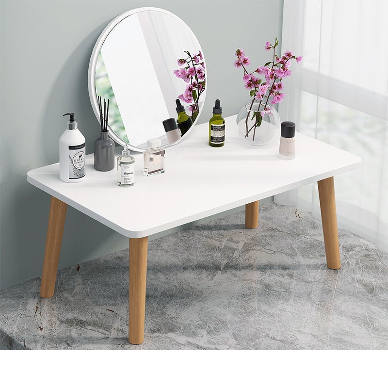 Bàn Trang Điểm Bệt Single O Gương Lớn Ngồi Nệm Phong cách Bắc âu- GP117.01