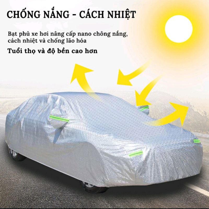 Bạt Phủ Ô Tô Cao Cấp 3 Lớp Chống Nắng , Xước,Mưa,Bụi