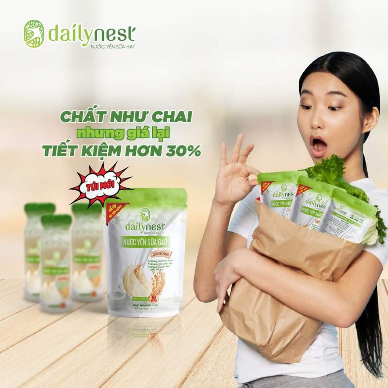 [Mã 156FMCGSALE hoàn 8% đơn 500K] Nước yến sữa gạo 1 túi x120ml date 3.2022 | BigBuy360 - bigbuy360.vn