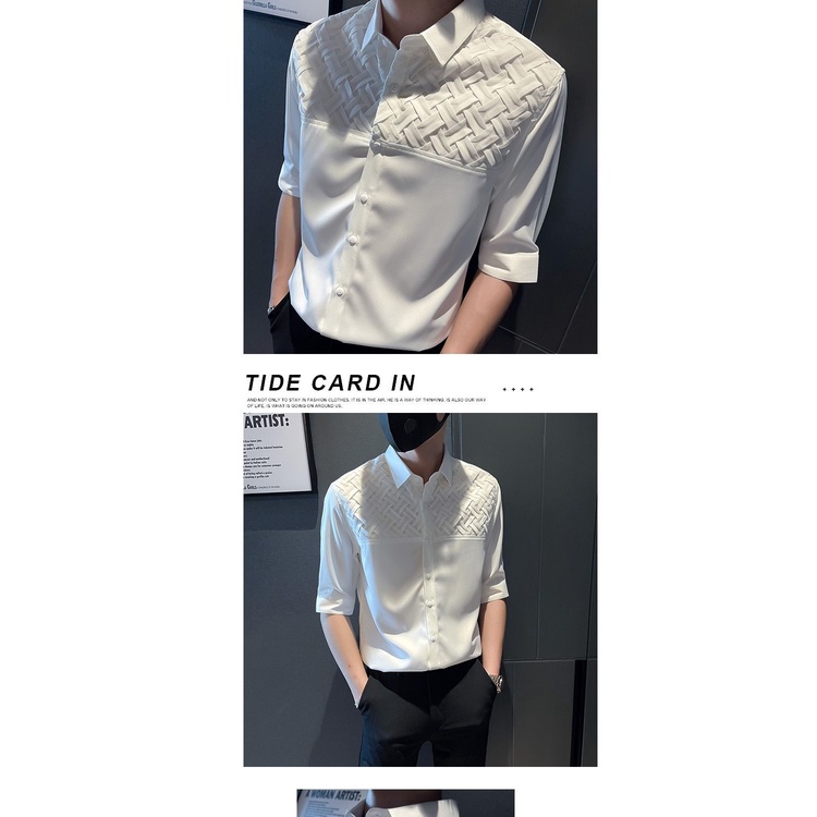 Áo Sơ Mi Ngắn Tay Thời Trang Cao Cấp Cho Nam