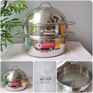 Bộ nồi xửng hấp Zebra Thái Lan 28cm-Extreme plus II lỗ nhỏ, inox 304-164390
