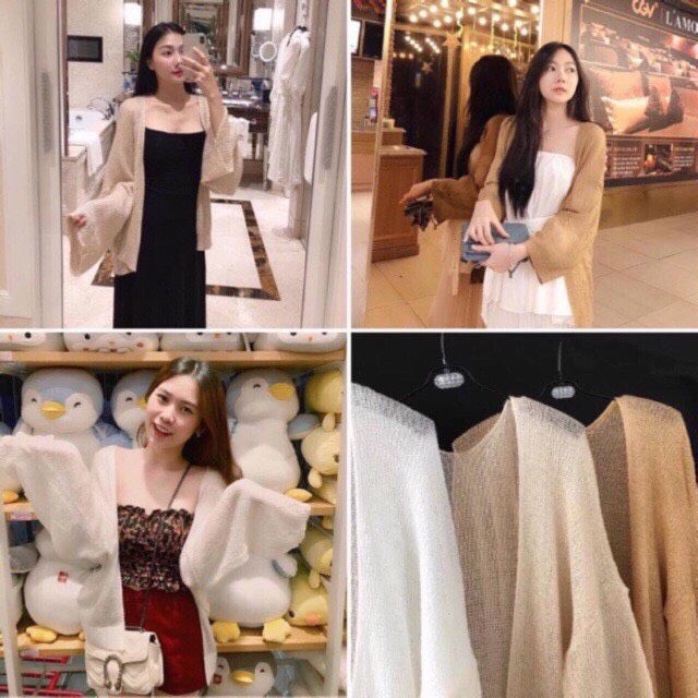 Áo khoát cardigan Len Dệt Mỏng