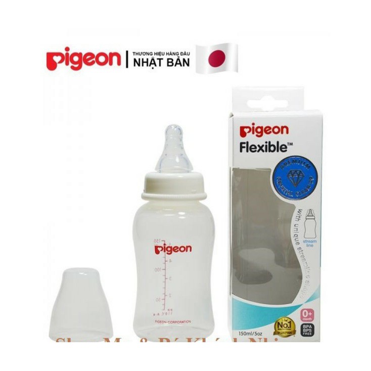 [Chính Hãng] Bình Sữa Cổ Hẹp Pigeon StreamLine 150ML - Bình Sữa Cổ Hẹp Cho Bé/Tặng kèm quà