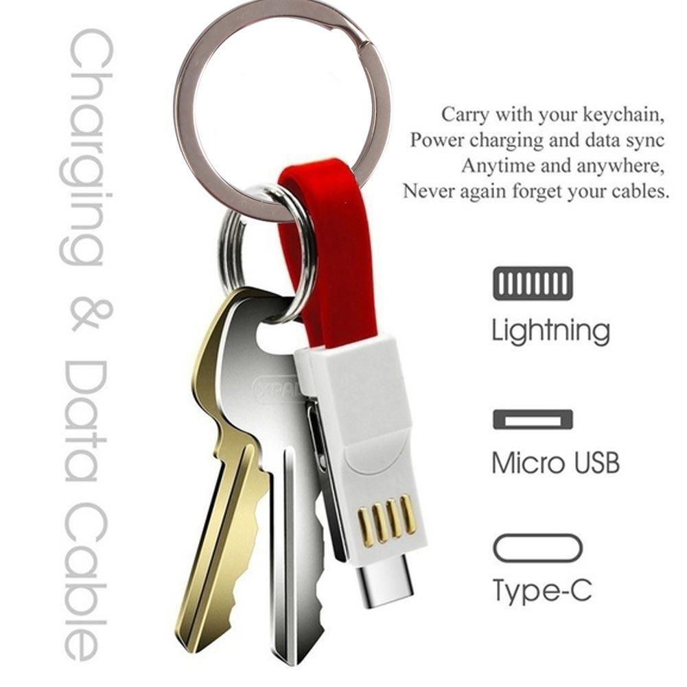 Cáp Lightning Micro Usb 3 trong 1 Lightning Micro Type C Di động Dây sạc nhanh ngắn Từ tính Ít hơn