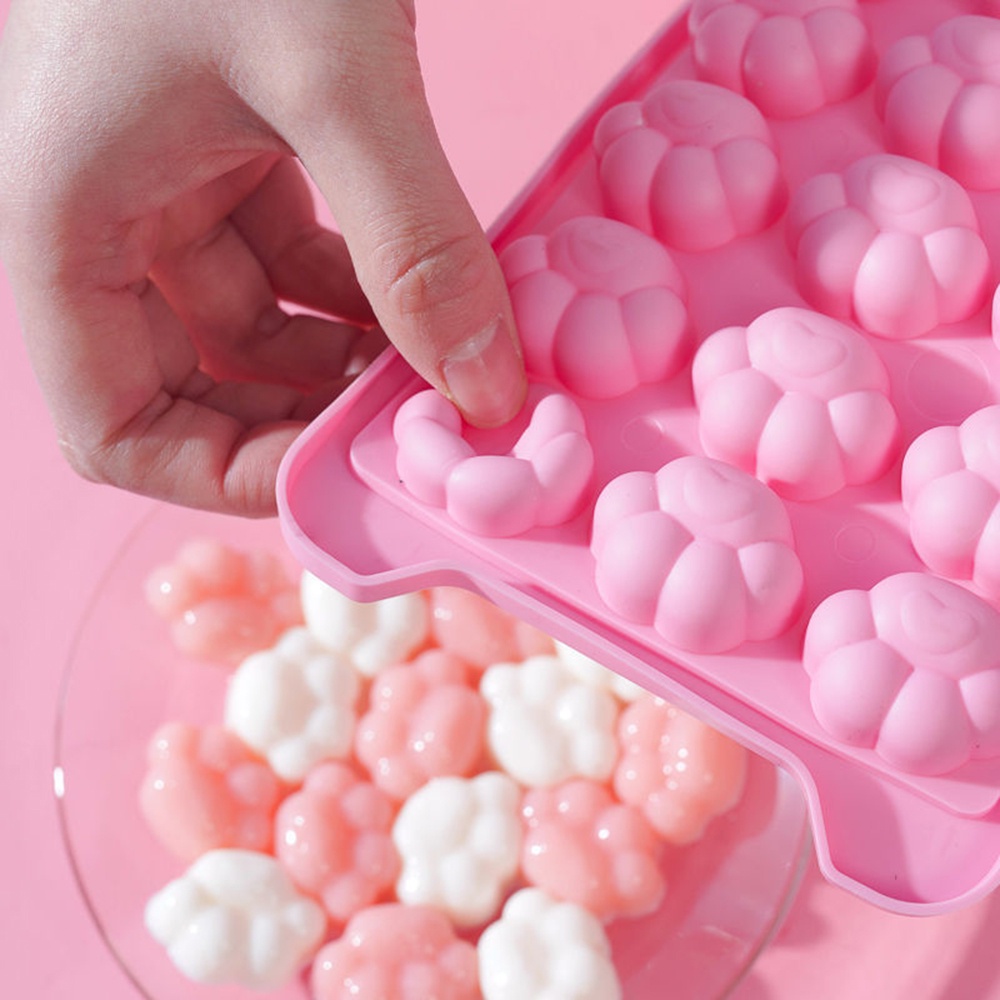 Khuôn Silicone Làm Nước Đá/Sô Cô La Hình Bàn Chân Mèo Dễ Thương