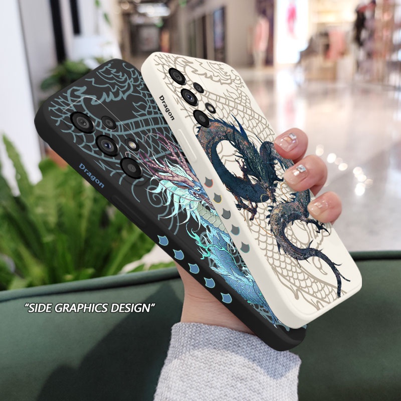 Ốp Lưng Silicone Họa Tiết Rồng Cho Samsung Galaxy A73 A53 A33 A23 5G