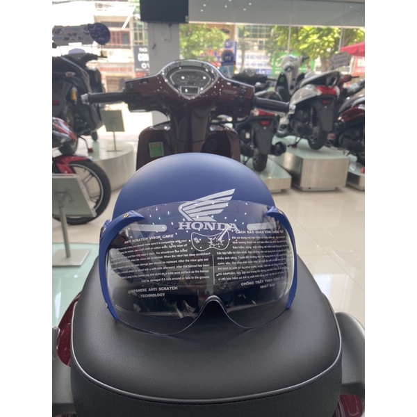 Mũ bảo hiểm nửa đầu có kính màu xanh Honda chính hãng