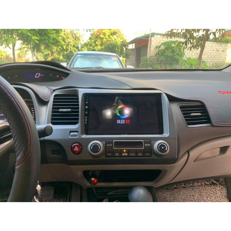 MẶT DƯỠNG LĂP MÀN HÌNH ANDROID XE HONDA CIVIC 2006- 2015 9 INCH CÓ JACK NGUỒN ZIN