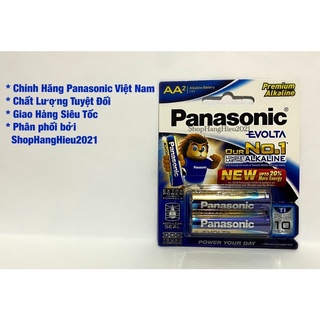 Pin aa panasonic evolta lr6eg/2b premium alkaline hàng chính hãng vỉ 2 viên made in thailand