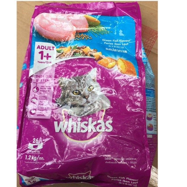 thức ăn hạt khô cho mèo WHISKAS túi 1.2kg