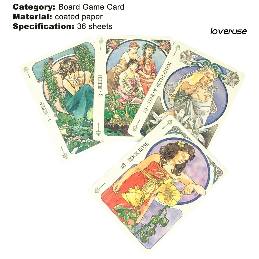 Set 36 Thẻ Bài Tarot Bằng Giấy Họa Tiết Nghệ Thuật Di Động Dùng Để Giải Trí / Giải Trí