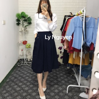 SET CHÂN VÁY + ÁO SƠ MI CAO CẤP SIÊU ĐẸP (ẢNH THẬT 100% do Shop tự chụp)