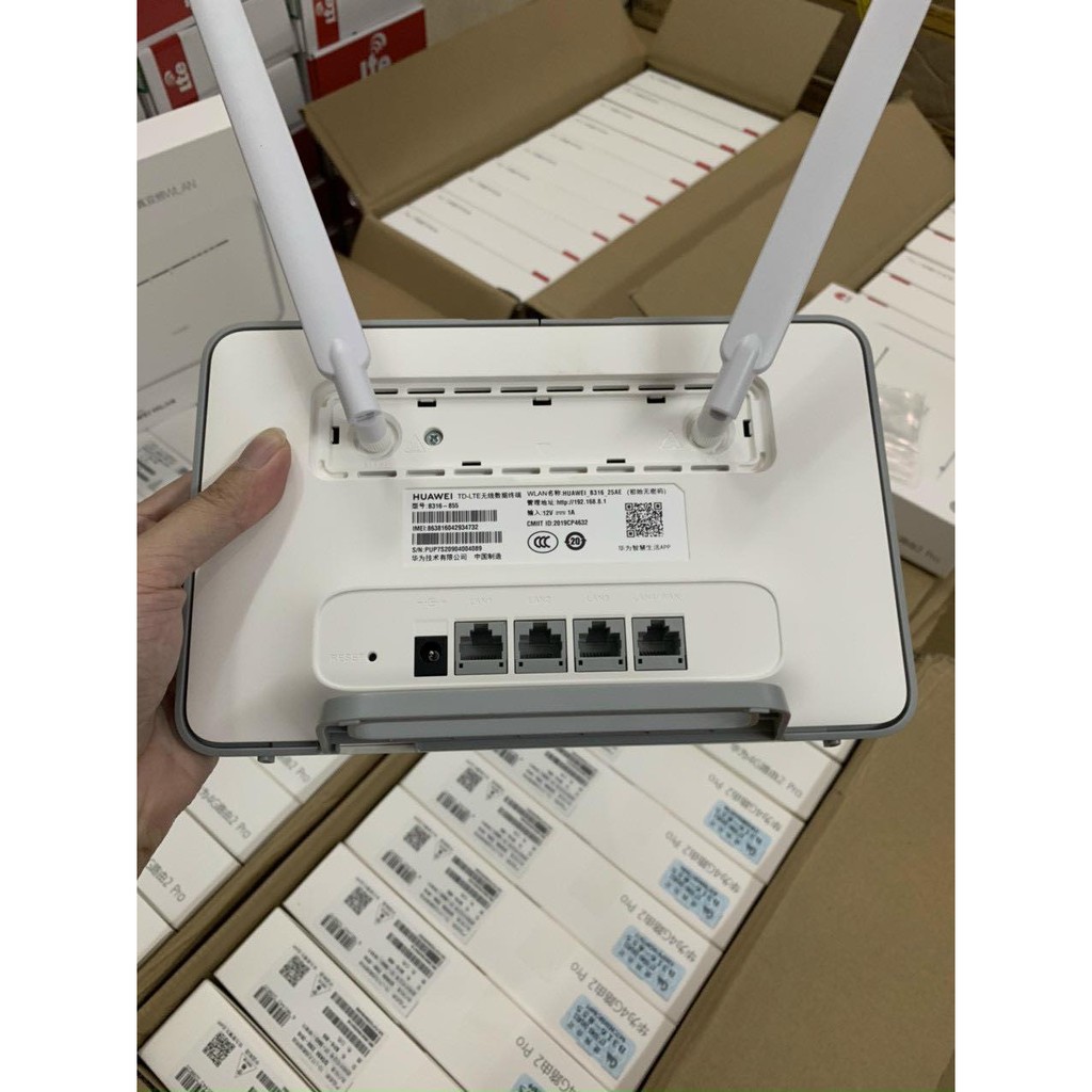 Bộ Router phát Wifi 4G Huawei B316-855 chuyên dụng chuẩn AC - Hỗ trợ 64 user - 2 băng tầng