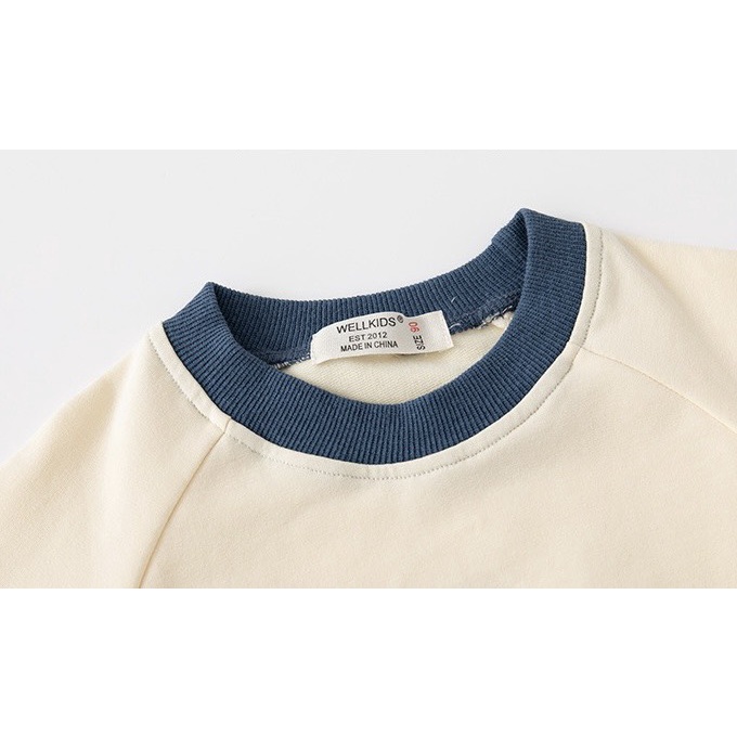 Áo nỉ bé trai WELLKIDS áo dài tay chất nỉ da cá cho bé hoạ tiết Sư tử Yummy WT1841 - WT1859