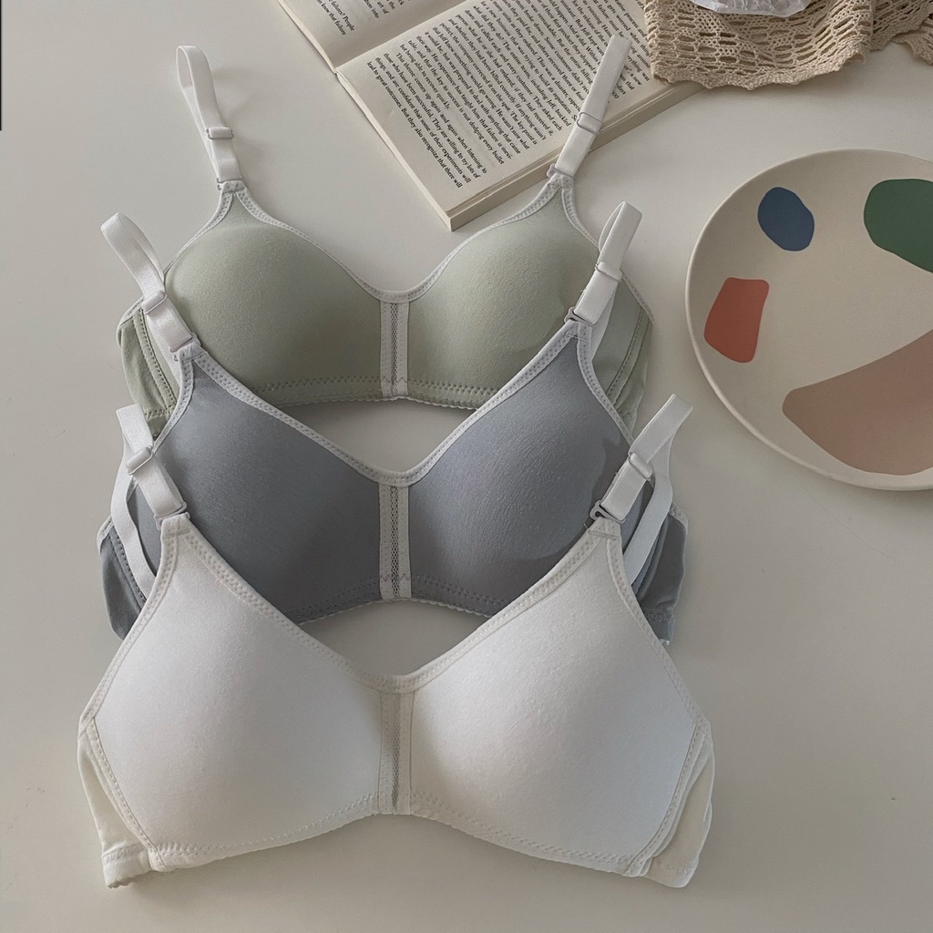 NUZIRO  Áo ngực không gọng  vải cotton không lộ đường may thời trang mùa hè cho nữ