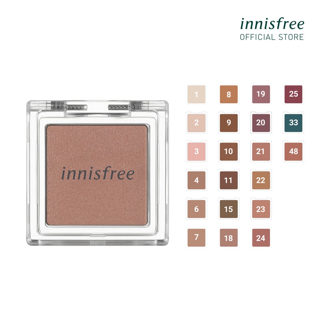 [Mã COSIF05 giảm 10% đơn 400K] Phấn mắt ánh nhũ nhẹ innisfree My Eyeshadow Shimmer 2g (màu 18-25)