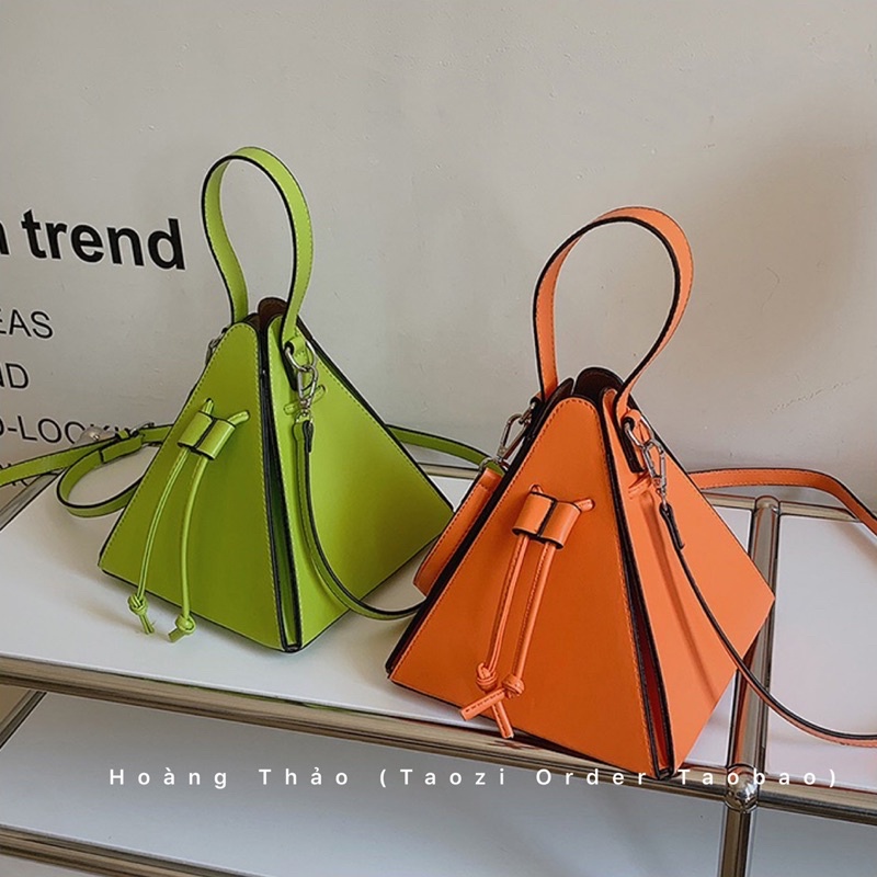 Túi xách bánh ú tam giác đeo chéo quai xách đủ màu hot 2022