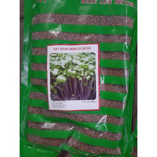 50gram HẠT GIỐNG RAU MẦM CỦ CẢI ĐỎ
