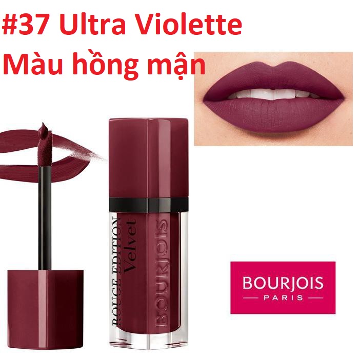 Son Bourjois Rouge Edition Velvet Số 37 - Ultra Violette - Màu hồng mận