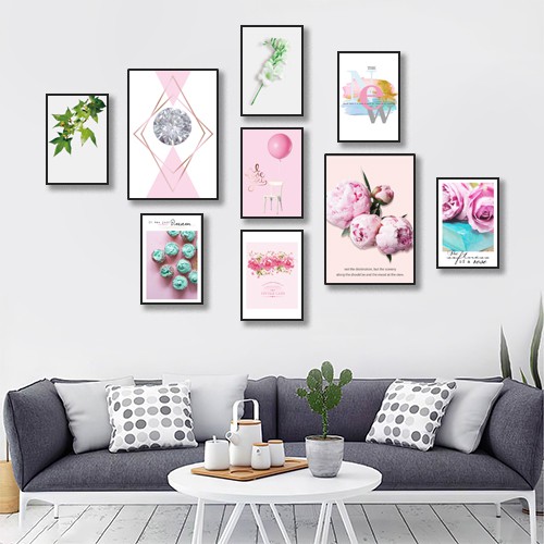Bộ 9 Tranh Treo Tường Phòng Khách Đẹp Mắt, Nghệ Thuật, Hiện Đại mới nhất 2021 | Tranh Decor 3H | BigBuy360 - bigbuy360.vn
