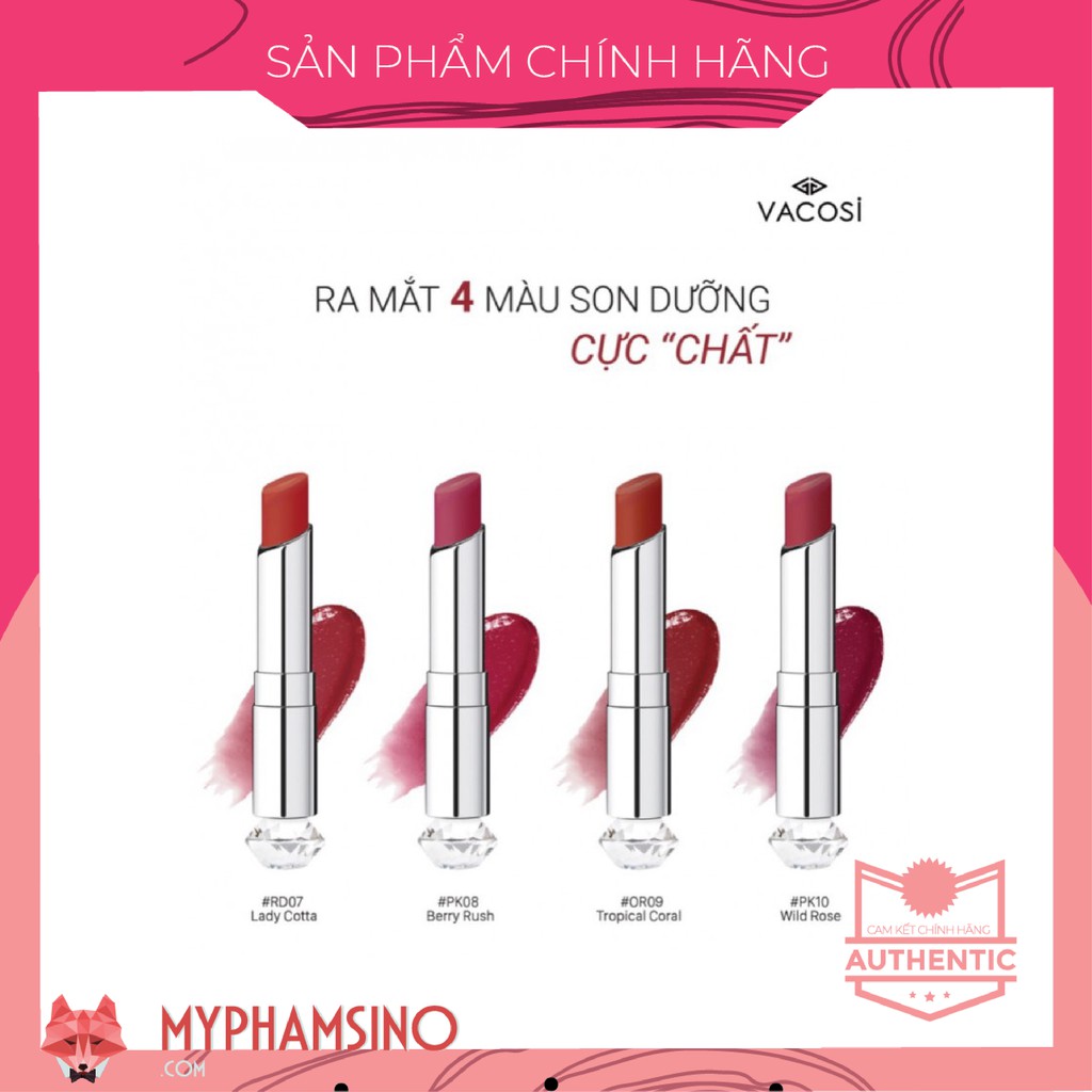 [NHIỀU LOẠI] Son dưỡng có màu Vacosi Natural Studio Color Lipbalm