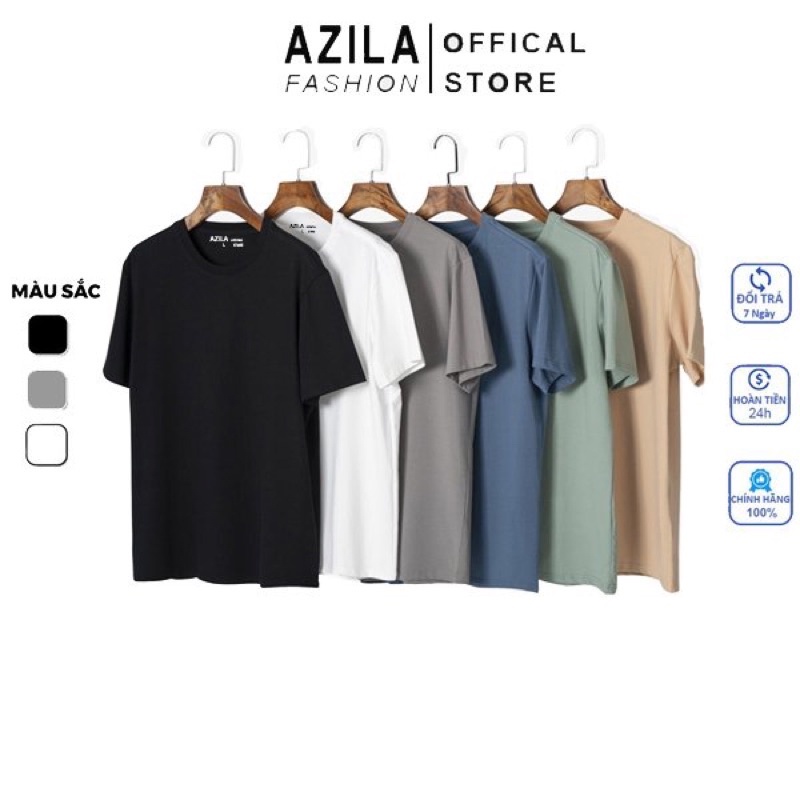 Áo thun nam 100% Cotton USA Azila Basics Co dãn 4 chiều mềm mịn thoáng mát