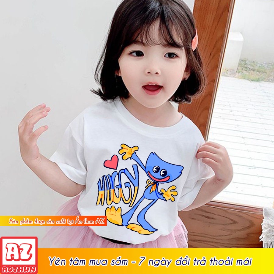 Áo thun trẻ em in hình game poppy playtime búp bê huggy wuggy M3038