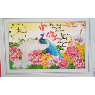 Tranh đá đồng hồ vợ chồng df368 lg1143